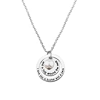 I Love You a Bushel and a Peck Necklace Gift for Mom Grandma (Silver)