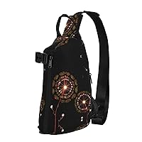 Polyester Fiber Waterproof Waist Bag -Backpack 4 Pocket Compartments Ideal for Outdoor Activities Starry Dandelion