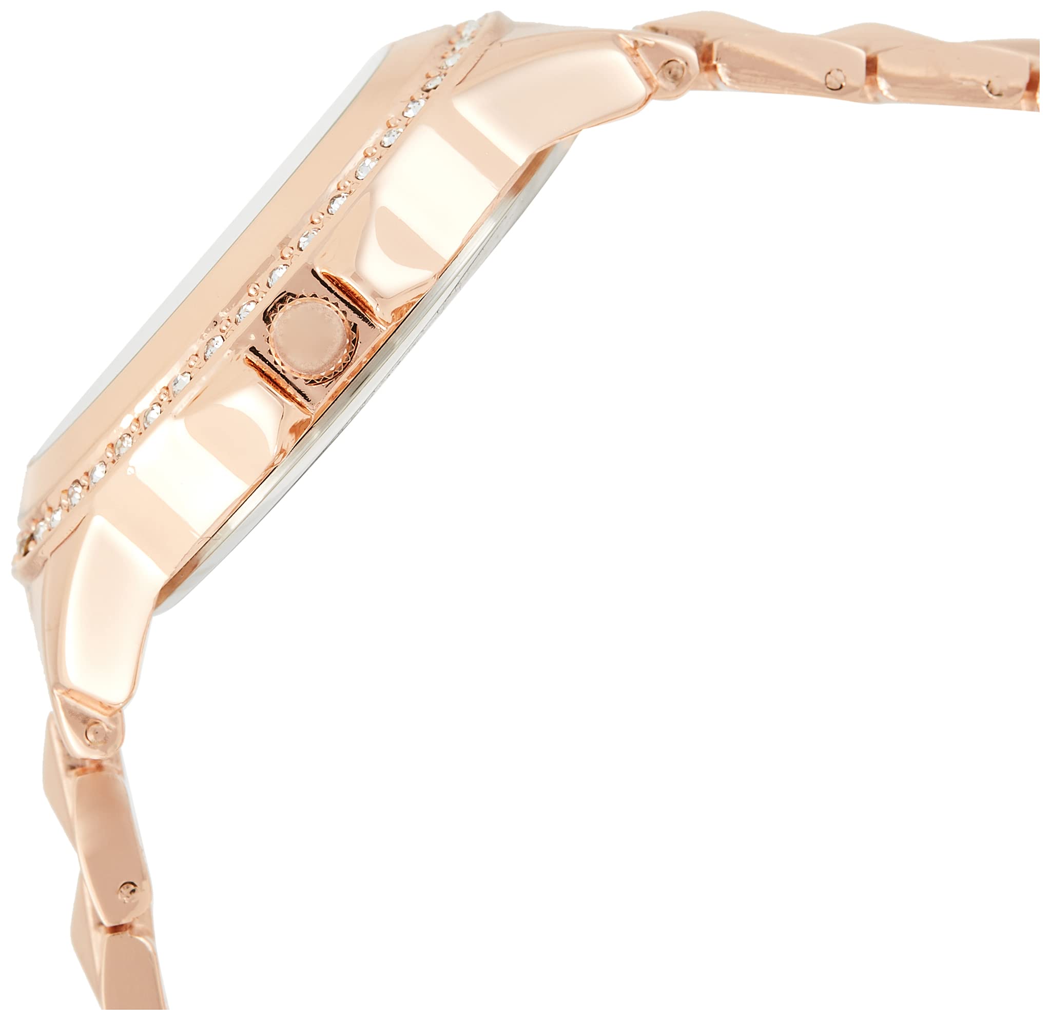 U.S. Polo Assn. Women's Watch with Crystal Studded Bezel, Alloy Bracelet Strap with Jewelry Clasp