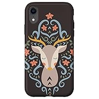 iPhone XR Scandinavian Folk Art Deer Case