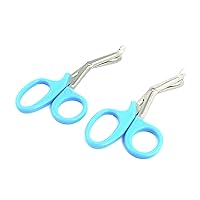 2 PCS PARAMEDIC UTILITY BANDAGE FIRST AID STAINLESS STEEL TRAUMA EMT EMS SHEARS SCISSORS 7.25' TEAL