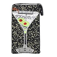 Cocktails Anyone Club Bag Beaded Phone Crossbody