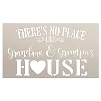 There is No Place Like Grandma and Grandpa's House - by StudioR12 | Word Stencil - Reusable Mylar Template | Acrylic- Chalk - Mixed Media | Mothers Day - DIY Home Decor - STCL2654- (16