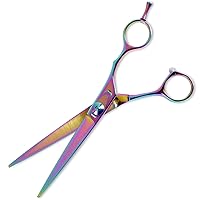6 inch Stainless Steel Applique Duckbill Scissors Blade with Offset Handle  & 6 inch Machine Embroidery Double Curved Scissors Bundle by GS Online
