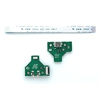 Gametown 12 Pin USB Charging Port Socket Board JDS-011 with Flex Ribbon Cable for PS4 Controller