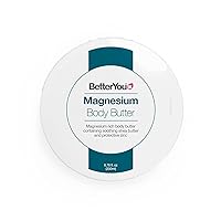 BetterYou Magnesium Body Butter - Dry Skin Moisturizer - Leaves Skin Smooth And Soft - With Shea Butter, Magnesium Chloride And Zinc - 6.76 oz