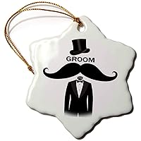 Groom with Top Hat, Mustache and Tuxedo - Ornaments (orn-212966-1)