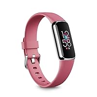 Fitbit Luxe-Fitness and Wellness-Tracker with Stress Management, Sleep-Tracking and 24/7 Heart Rate, Orchid/Platinum Stainless Steel, One Size, S & L Bands Included