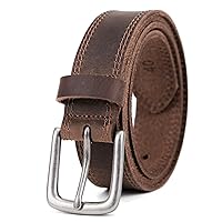 Men's Genuine Leather Casual Every Day Jeans Belts, Handmade Men Leather Belt with Gift Box