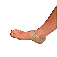 Heel Hugger and Stabilizer with Cooling Gel and Compression Therapy Relief for Heel Pain, Foot Pain, Heel Spurs, Plantar Fasciitis, Nude, Patented
