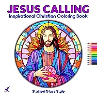 Jesus Calling Inspirational Christian Coloring Book for Adults Easy Mindful Coloring Book fun relaxation meditation stress relief calm: Jesus, Virgin ... style for adults, seniors (Spanish Edition)