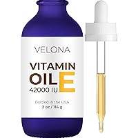 Vitamin E Oil - 2 oz | 42,000 IU | 100% Pure & Natural | for Face, Hair, Body, Skin Care, Stretch Marks, Nails, Cuticles, Scars | Food & Cosmetic Grade | Moisturizing Hexane Free…