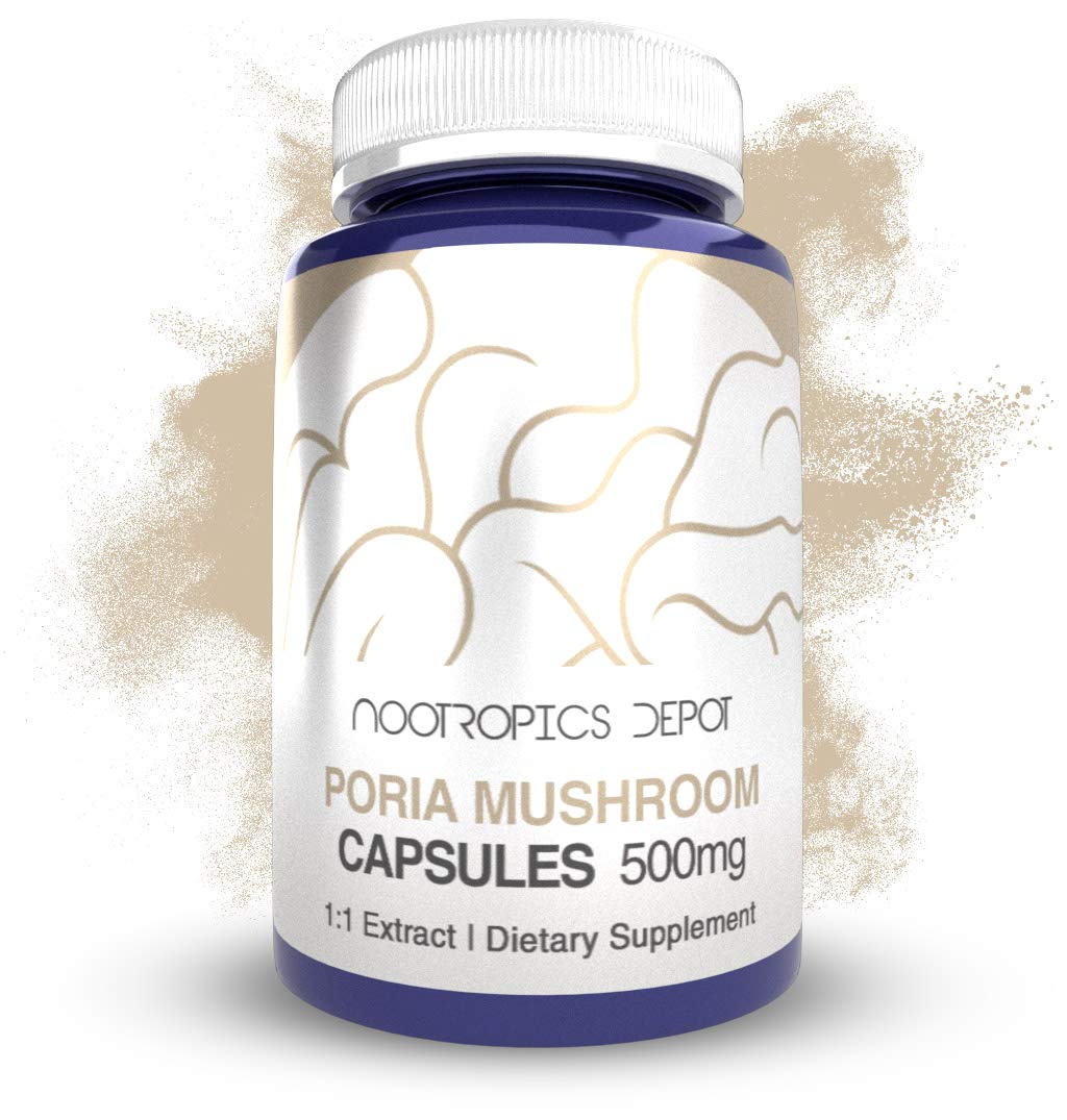 Nootropics Depot Poria Mushroom Capsules | 500mg | 60 Count | Wolfiporia extensa