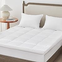 Mattress Topper Cal King for Hot Sleepers,Ultra Soft and Breathable Cooling Mattress Pad,Natural Soybean Fibre Overfilled Plush Pillow Top with 8-21 Inch Mattress Protector Pocket 72''x84''