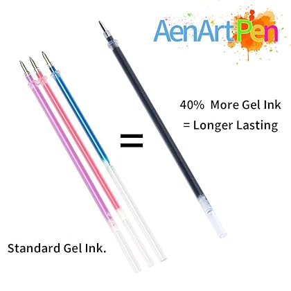 Gel Pens for Adult Coloring Books, 30 Colors Gel Marker Colored Pen with 40% More Ink for Drawing, Doodling Crafts Scrapbooks Bullet Journaling