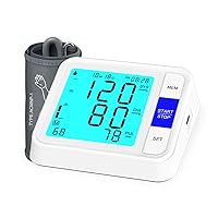 Blood Pressure Monitor, 9-17'' Extra Large Blood Pressure Cuff Upper Arm, Oversized Operation Button & Large Display BP Machine with USB Cable and 4 AAA Batteries