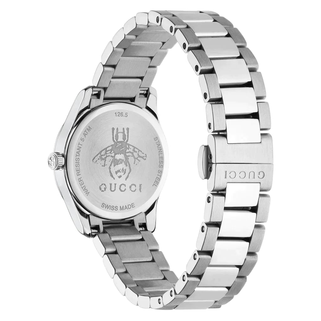 Gucci Quartz Stainless Steel Casual Silver-Toned Women's Watch(Model: YA126572)