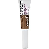 Maybelline Super Stay Super Stay Full Coverage, Brightening, Long Lasting, Under-eye Concealer Liquid Makeup Forup to 24H Wear, With Paddle Applicator, Deep Cocoa, 0.23 fl. oz.
