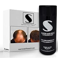 for Thinning Hair - 100% Undetectable Natural Formula - Completely Conceals Hair Loss in Seconds. Covers bald spots. Thicken your hair instantly - 25 Gram Container (BLACK)