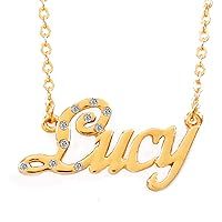 Name Necklace Lucy - 18K Gold Plated - Personalized Name Necklace - Customized Jewelry for Women - Personalized Jewelry - Custom Name Necklace - Name Pendant Lucy