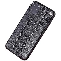 Fully Wrapped Black Back Phone Cover, for Apple iPhone 13 (2021) 6.1 Inch Luxurious Business Crocodile Leather Shockproof Case (Color : Caudal Fin)