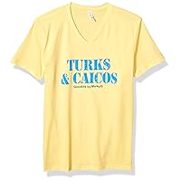 Printed Turks & Caicos Graphic Premium Fitted Sueded V-Neck