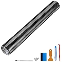 LZLRUN 7D Carbon Fiber High Gloss Vinyl Wrap Sticker with Air Realease Bubble Free Anti-Wrinkle Come with Installation Tool (1FT X 10FT)