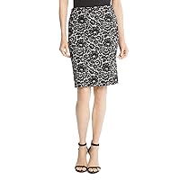 Karen Kane Womens Lace Print Pencil Skirt