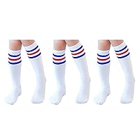 Knee High Tube Socks for Boys, Girls, Baby, Toddler & Child 3,4 Pairs