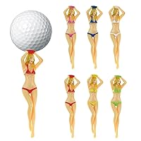 HOMURY Golf Tees Golf Accessories: Golf Tees Plastic Long Plastic Bikini Pack of 6 Reusable Golf Gifts Plastic for Men Sexy Lady Golf Tees, 75 mm/3 Inch Funny Gifts