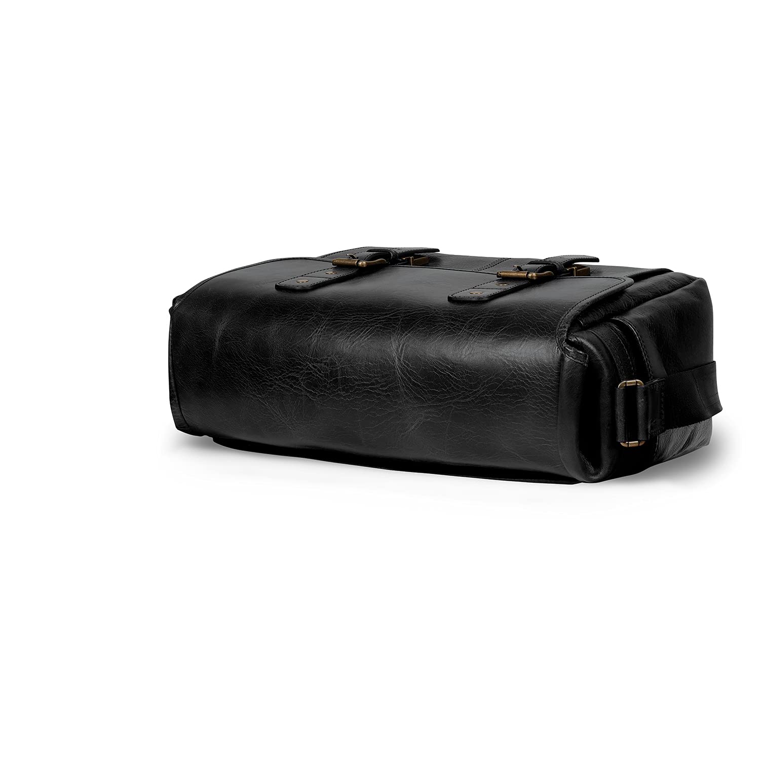 MegaGear Italian Leather Messenger Bag, Lightweight Unisex Business Briefcase Satchel Portfolio, Multi Compartment