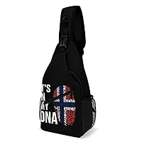 It's in My DNA Norway Flag Crossbody Sling Backpack Multipurpose Chest Bag Casual Shoulder Bag Travel Hiking Daypack