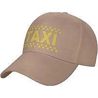 Taxi Driver Cab Baseball Cap Men - Classic Dad Hat Adjustable Plain Hat Black
