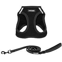 Voyager Step-In Air Dog Harness - All Weather Mesh Step in Vest Harness for Small and Medium Dogs by Best Pet Supplies - Black, XL