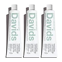 Fluoride Free Nano Hydroxyapatite Toothpaste for Remineralizing Enamel & Sensitive Relief, Whitening, Antiplaque, SLS Free, Natural Peppermint, 5.25oz (3-Pack), Made in USA