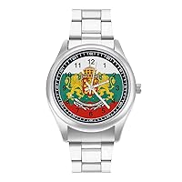 Bulgarian Badge Flag Classic Watches for Men Fashion Graphic Watch Easy to Read Gifts for Work Workout
