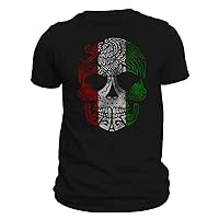 Mexican Flag Eagle Skull T-Shirt/Playera Con Calavera Mexicana y Aguila