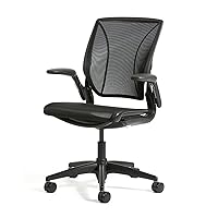 World One Ergonomic Desk Chair for Home Office, Height Adjustable Rolling Chairs for Desks, Black Mesh Office Chair with Built in Lumbar Support, Office Task Chair for Men Women…