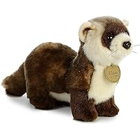 Aurora® Realistic Miyoni® Black Footed Ferret Stuffed Animal - Lifelike Detail - Cherished Companionship - Brown 10.5 Inches