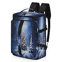 Christmas Tree Snow Colorful (4) Gym Duffle Bag for Traveling Sports Tote Gym Bag with Shoes Compartment Water-resistant Workout Bag Weekender Bag Backpack for Men Women