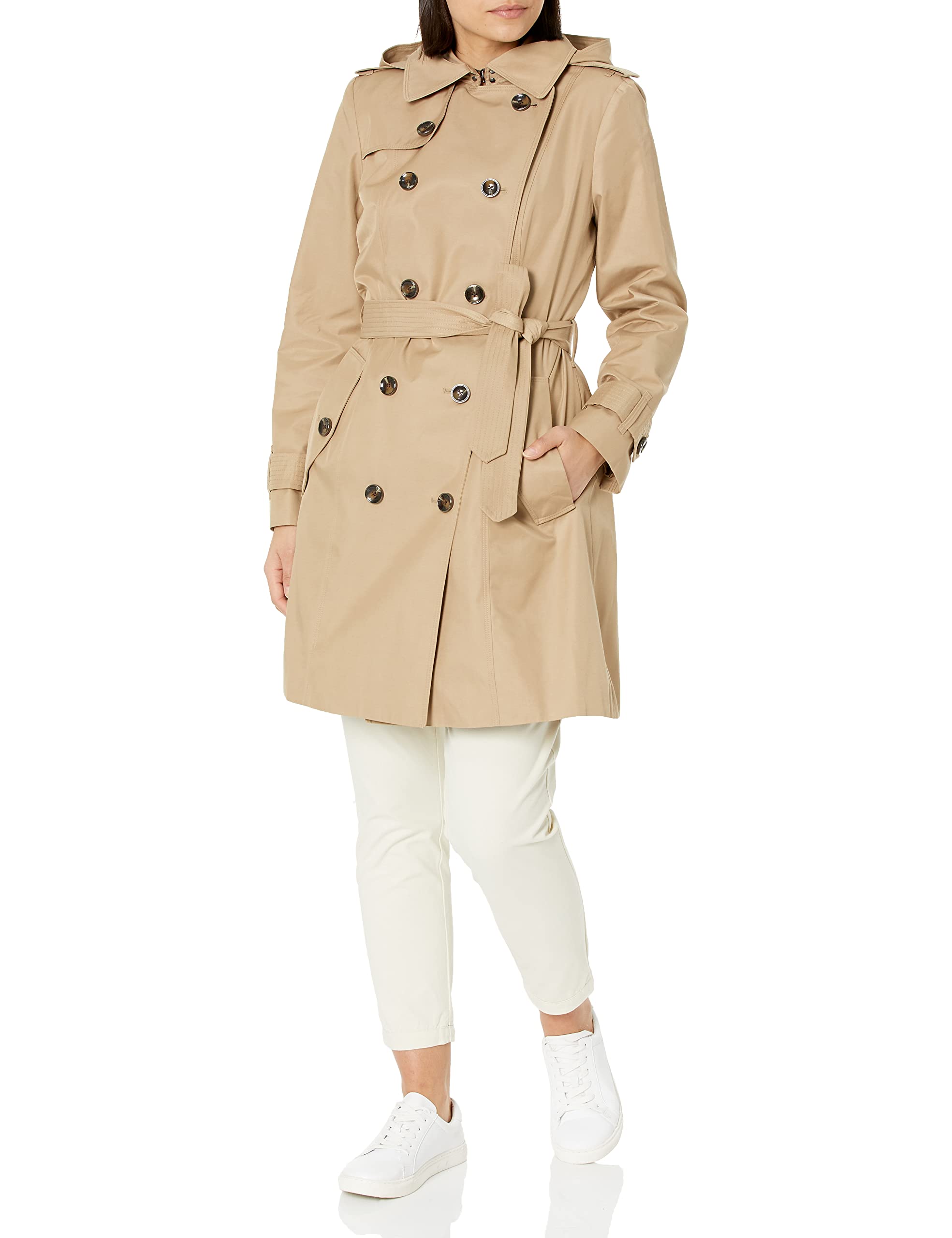 LONDON FOG Women's Double Breasted Trenchcoat