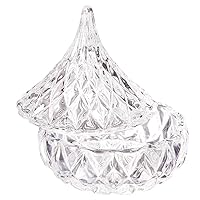 eKsdf Candy Jar with Lid Candy Jar Crystal Glass Candy Bowl Candy Storage Jar Glass Container for Sugar Biscuits Jewellery Cosmetics Home Office Wedding