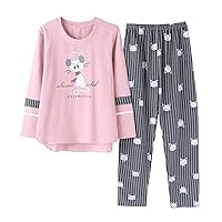 Vopmocld Big Girls Cute Pajama Sets Long Sleeve Lovely Sleepwear 2 Piece PJS Multiple Cartoon Jammies