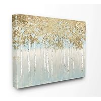 Stupell Industries Abstract Gold Tree Landscape Painting Canvas Wall Art, 30 x 40, Multi-Color