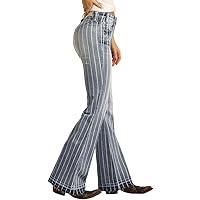 Rock N Roll Cowgirl Womens Ladies High Rise Striped Trousers