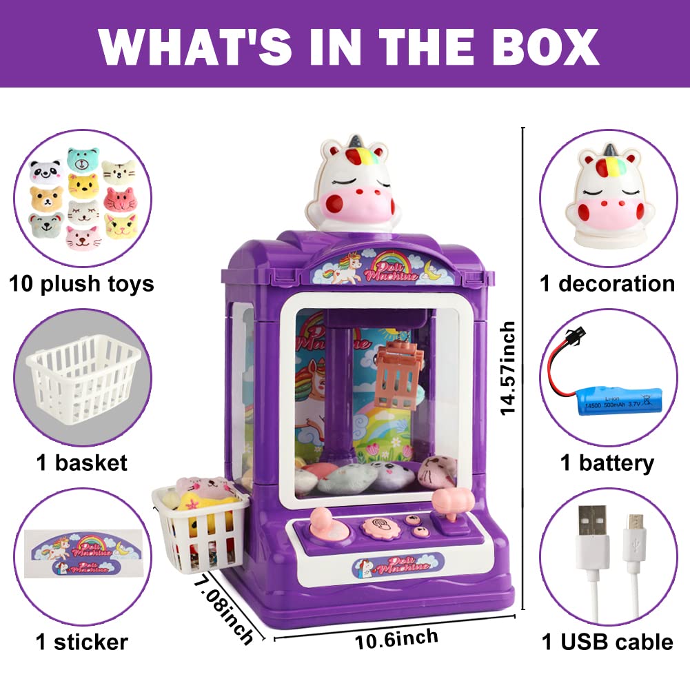 Claw Machine, Mini Candy Claw Machine for Kids Birthday Gift for Boy Girls Ages 5-7 8-13 Mini Vending Arcade Games Machines Toys for Home Party Favors Goods Bag Stuffers Christmas Stocking