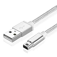 TNP USB Charger Cable for 3DS (5ft) Proprietary Power Charging Cord for Nintendo New 3DS XL/New 3DS / 3DS XL / 3DS / New 2DS XL/New 2DS / 2DS XL / 2DS / DSi XL/DSi - Silver