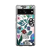 Compatible with Google Pixel 7 6.4'' Case, Clear Art Flowers Series Print Pattern, TPU Bumper Shockproof Protective Slim Fit Cover Cute Kawaii Gift for Women Girls, Flower Collage