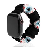 Eyeball Pattern Watch Band Soft Scrunchie Watch Strap Sport Strap Compatible with
