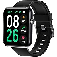 Smart Watch, Swimming Waterproof Fitness Tracker with Heart Rate, SpO2 and Sleep Monitor, 44mm Fitness Watch for Women Men, Step Counter, Smartwatch Compatible with iOS Android Phones
